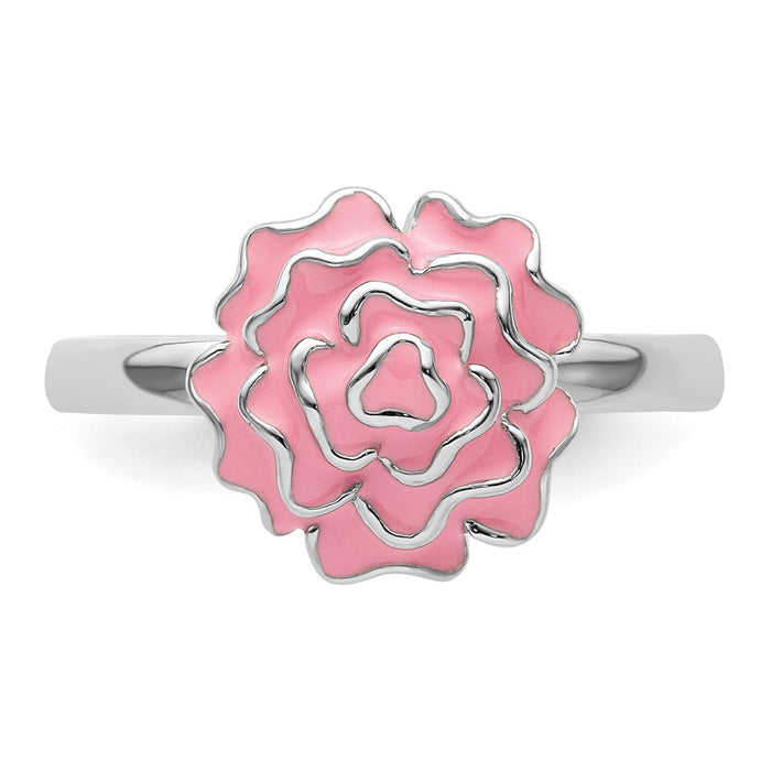 Shop Stylish Sterling Silver Stackable Carnation Ring - Expressions Collection-4