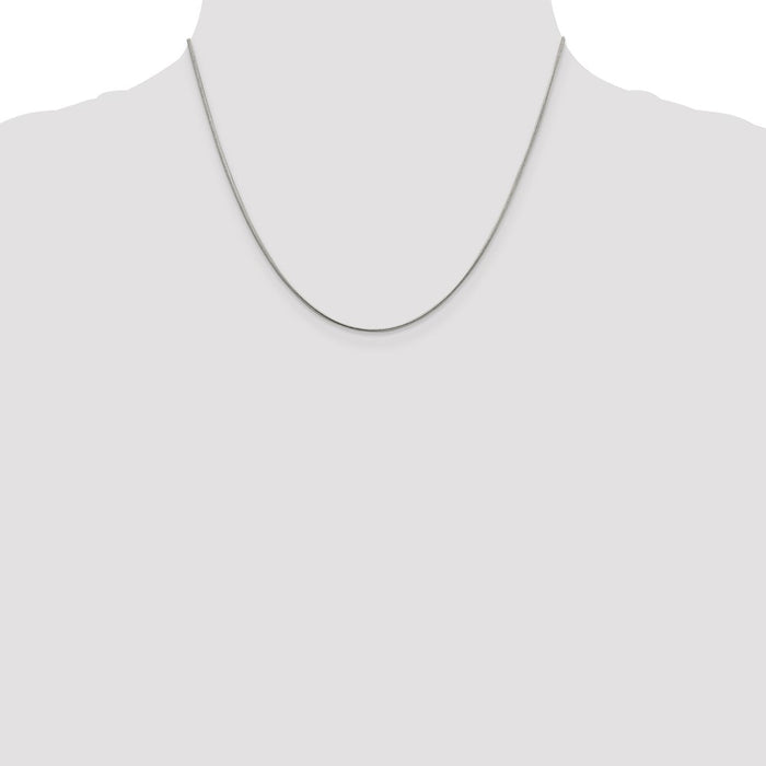High-Quality Rhodium-Plated 1mm Snake Chain in Sterling Silver - Stylish Value!-4