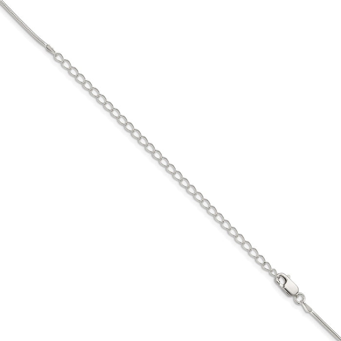 Order Stylish 1.2mm Sterling Silver Snake Chain with 4-Inch Extension-3