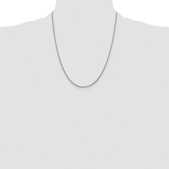 Buy Stylish Rhodium-Plated 1.2mm Sterling Silver Snake Chain - Affordable Luxury-4