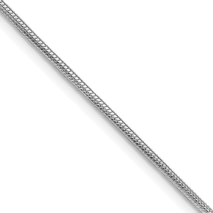 Buy Stylish Rhodium-Plated 1.25mm Sterling Silver Snake Chain - Affordable Luxury-1