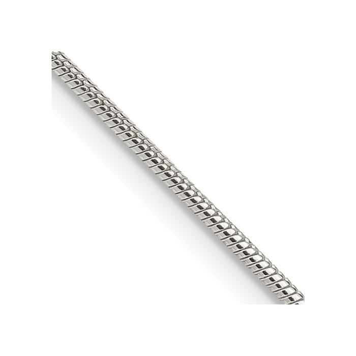Buy Stylish 1.25mm Sterling Silver Snake Chain with 2-Inch Extension-1