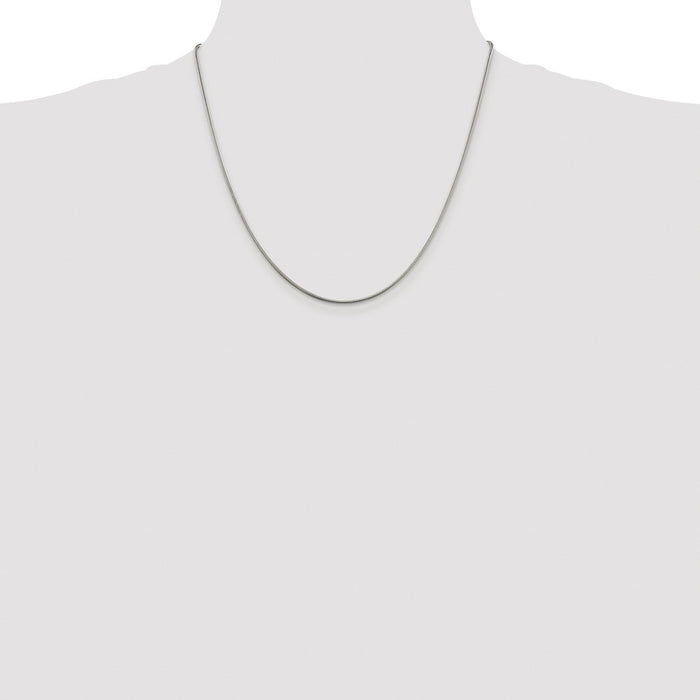 Exclusive 1.5mm Rhodium-Plated Sterling Silver Snake Chain - Stylish Value-4