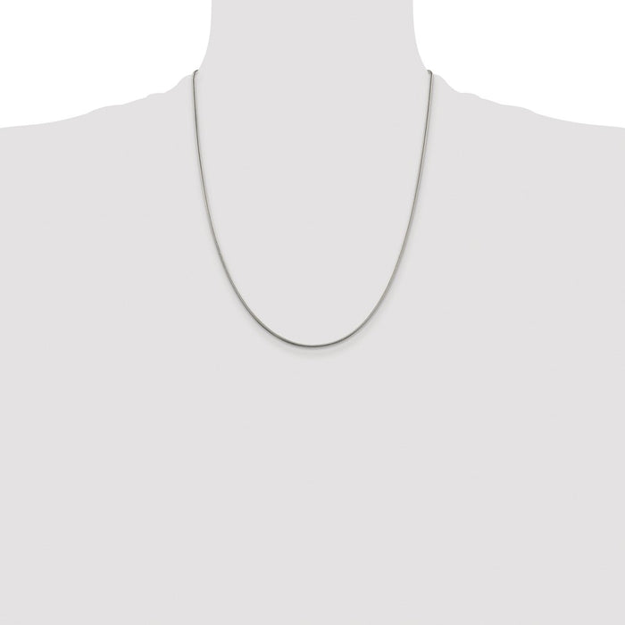 Exclusive Rhodium-Plated 1.5mm Sterling Silver Snake Chain - Stylish Value!-4