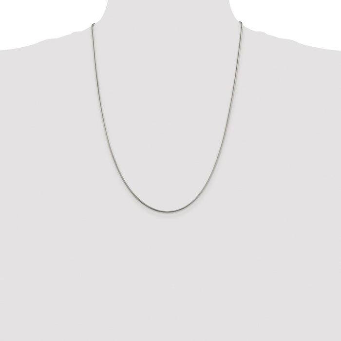 Exclusive 1.5mm Rhodium-Plated Sterling Silver Snake Chain - Stylish Value!-4