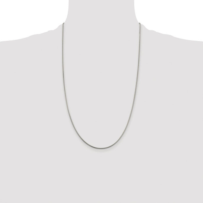 Buy Stylish Rhodium-Plated 1.5mm Sterling Silver Snake Chain for Less!-4