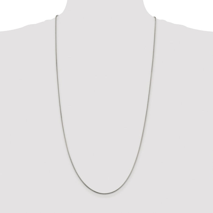 Exclusive 1.5mm Rhodium-Plated Sterling Silver Snake Chain - Stylish Value-4