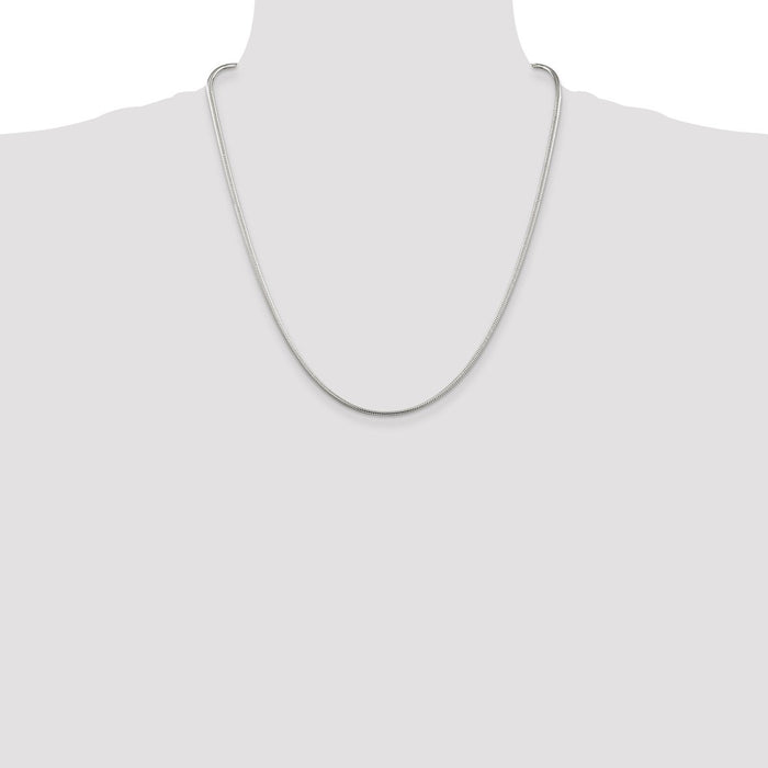 High-Quality 2mm Sterling Silver Snake Chain - Stylish & Affordable Jewelry-4