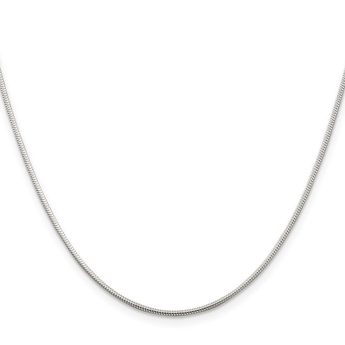 High-Quality 1.2mm Round Sterling Silver Snake Chain - Stylish & Affordable!-2