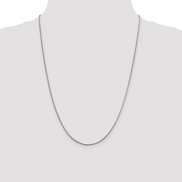 Buy Stylish 1.5mm Round Sterling Silver Snake Chain - Affordable Luxury-4