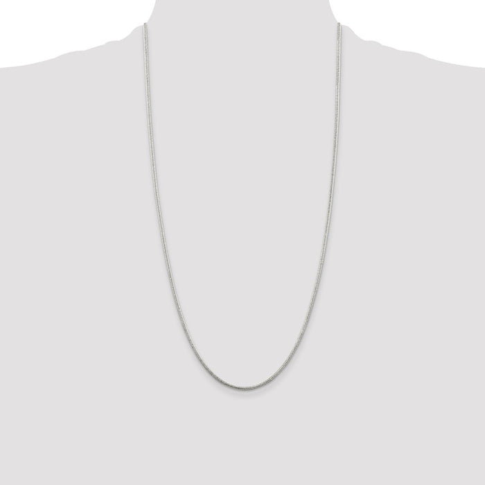 Buy 1.6mm Round Sterling Silver Snake Chain - Stylish, High-Quality Value!-4
