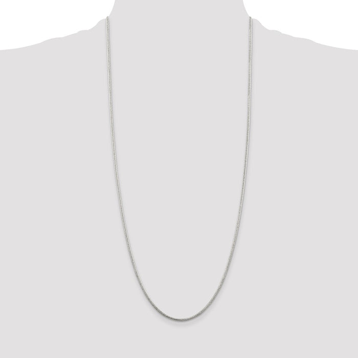 Buy Stylish 1.6mm Round Sterling Silver Snake Chain - Affordable Elegance-4