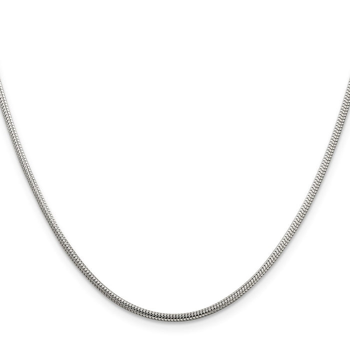 Buy Stylish 2mm Round Snake Chain in Sterling Silver - Affordable Luxury-2