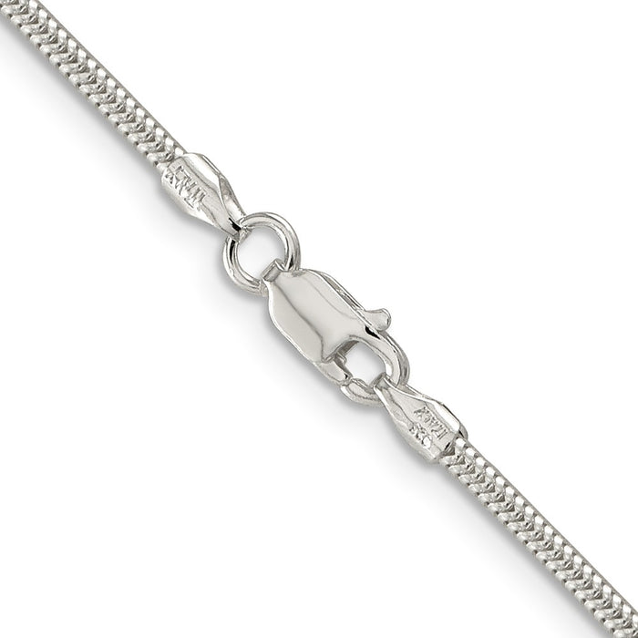 Buy Stylish 2mm Round Snake Chain in Sterling Silver - Affordable Luxury Jewelry-3