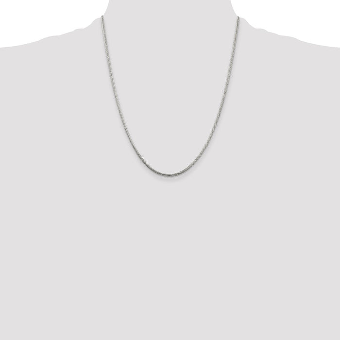 Buy Stylish 2mm Round Snake Chain in Sterling Silver - Affordable Luxury Jewelry-4