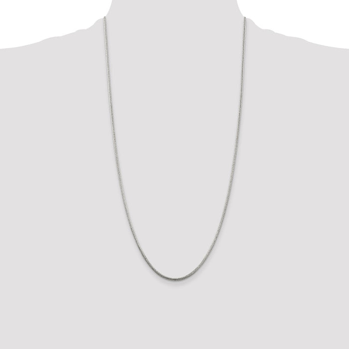 Buy 2mm Round Sterling Silver Snake Chain - Stylish & High-Quality Design-4