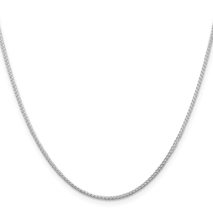 Buy Stylish Rhodium-Plated Sterling Silver 1.25mm Round Spiga Chain at Value Price-2