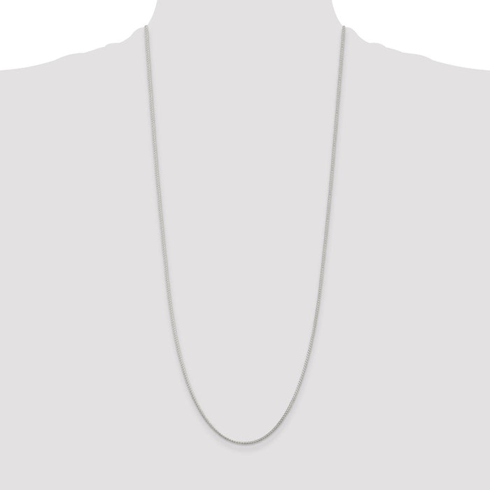 Buy Stylish Rhodium-Plated Sterling Silver 1.25mm Round Spiga Chain at Value Price-4