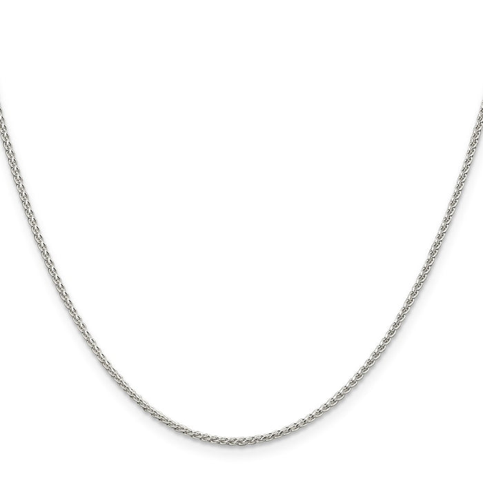Buy High-Quality 1.5mm Round Spiga Chain in Sterling Silver - Stylish Value!-2