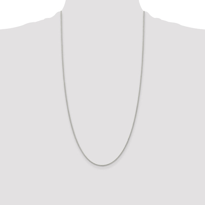 Buy High-Quality 1.5mm Round Spiga Chain in Sterling Silver - Stylish Value!-4