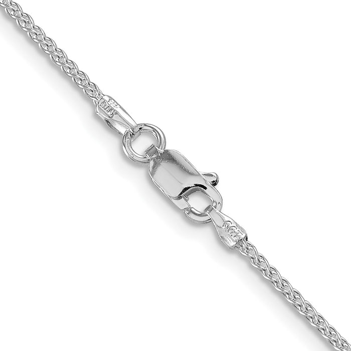 Exclusive Rhodium-Plated 1.5mm Round Spiga Chain in Sterling Silver - Stylish Value-3