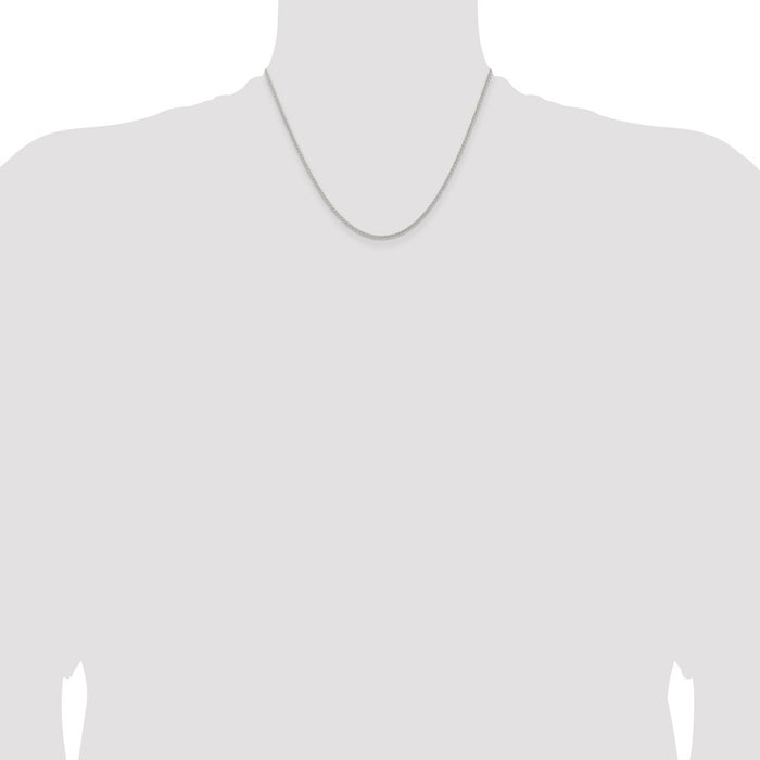 Buy Stylish 1.6mm Sterling Silver Spiga Chain with 2-Inch Extension-4