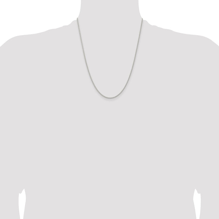 Buy Stylish Sterling Silver 1.6mm Round Spiga Chain with 4-Inch Extension-4