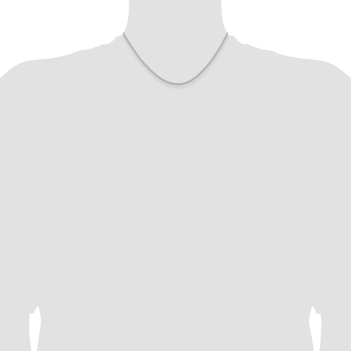 Buy Exclusive Rhodium-Plated 1.6mm Sterling Silver Spiga Chain - Stylish Value-4