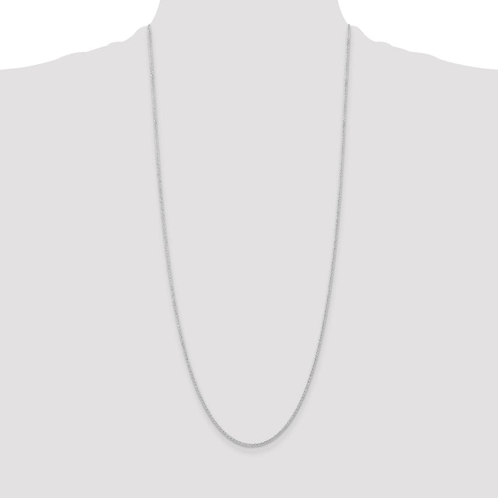 Buy Stylish Rhodium-Plated 1.6mm Round Spiga Chain in Sterling Silver - Affordable!-4