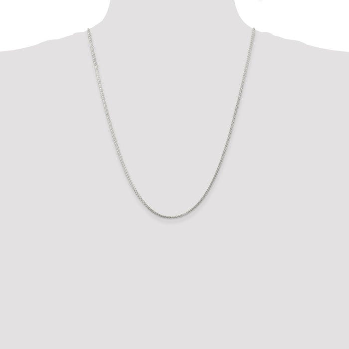 Exclusive 1.75mm Round Spiga Chain in Sterling Silver | Stylish & Affordable-4
