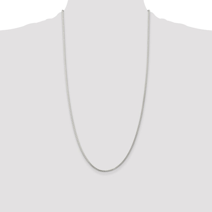 Buy Stylish 1.75mm Round Spiga Chain in Sterling Silver - Luxury Value Jewelry-4