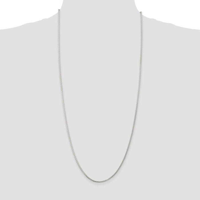 Buy Stylish 1.75mm Round Spiga Chain in Sterling Silver - High-Quality Value!-4