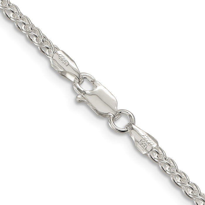 Buy 2.5mm Round Spiga Chain in Sterling Silver - Stylish & Affordable Jewelry-3