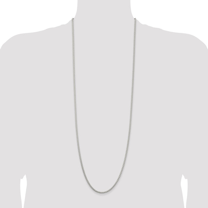 Buy Stylish 2.5mm Round Spiga Chain in .925 Sterling Silver - Affordable Luxury-4