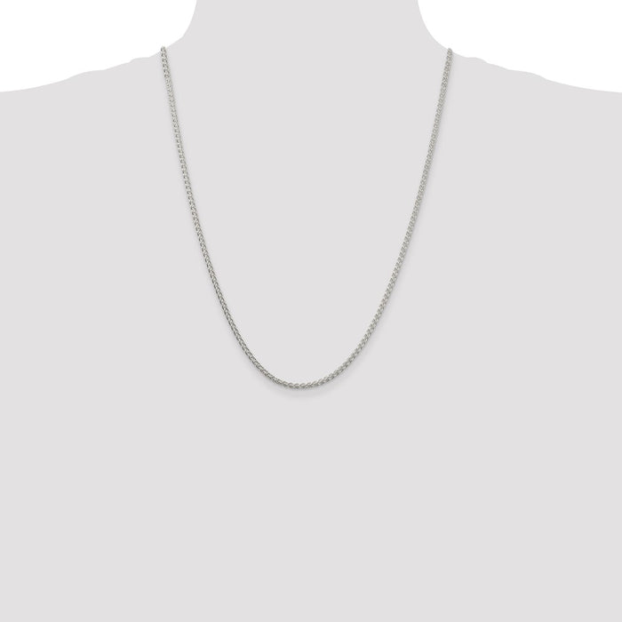 Buy Stylish 2.5mm Rhodium-Plated Spiga Chain in Sterling Silver - Luxury Value-4