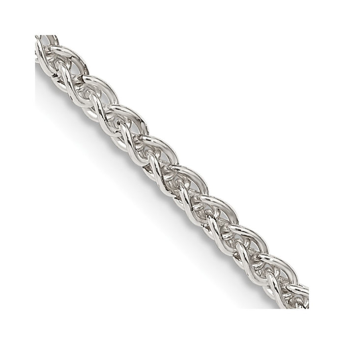 Buy Stylish 2.5mm Round Spiga Chain in .925 Sterling Silver - Affordable Luxury-1
