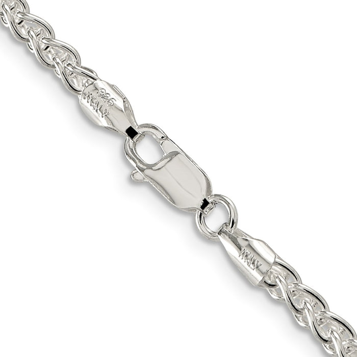 Buy Stylish 3mm Round Spiga Chain in Sterling Silver - High-Quality Value-3