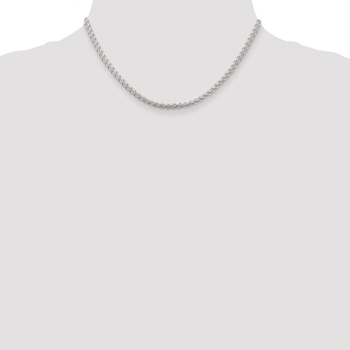 Buy 3mm Round Spiga Chain in Sterling Silver | Stylish & Affordable Jewelry-4