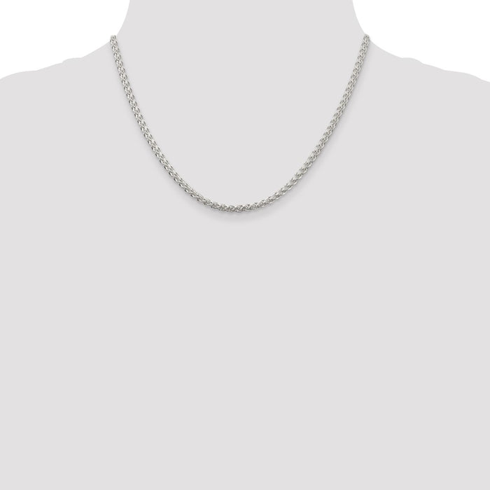 Buy Stylish 3mm Round Spiga Chain in Sterling Silver - High-Quality Value-4