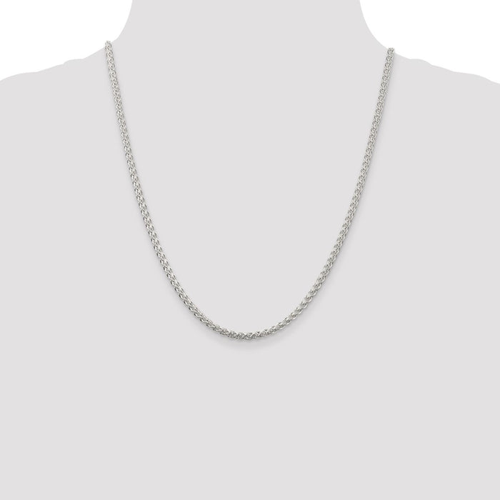 Buy Stylish 3mm Round Spiga Chain in Sterling Silver - Affordable Luxury!-4