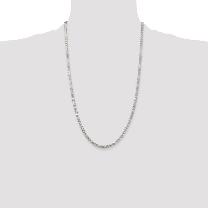 Buy Exclusive 3mm Round Spiga Chain in Sterling Silver - Stylish & Affordable!-4