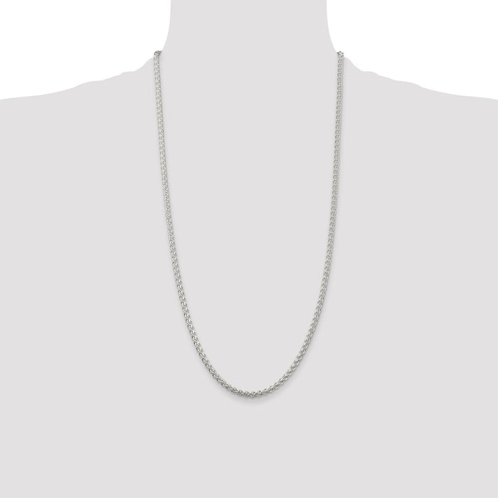 Buy 3mm Round Spiga Chain in Sterling Silver | Stylish & High-Quality Design-4