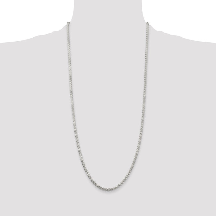 Buy Stylish 3mm Round Spiga Chain in Sterling Silver - High-Quality Value-4
