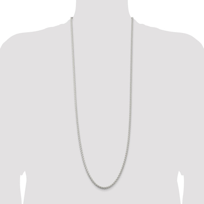 Buy Stylish 3mm Round Spiga Chain in Sterling Silver - High-Quality Value!-4
