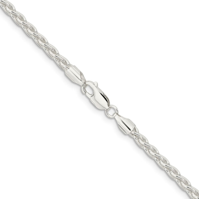 Buy Exclusive 3.7mm Round Spiga Chain in Sterling Silver - Stylish & Affordable!-3