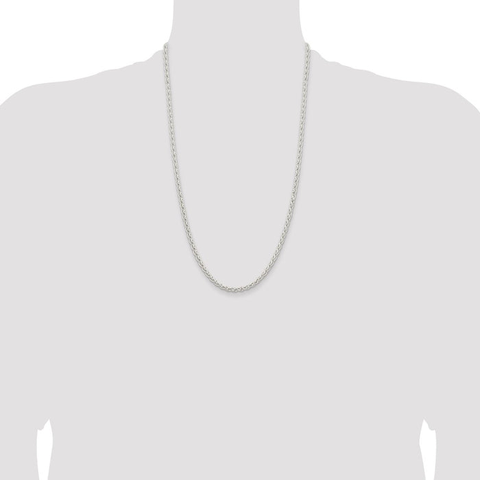 Buy 3.7mm Round Spiga Chain in Sterling Silver | Stylish & Affordable Jewelry-4