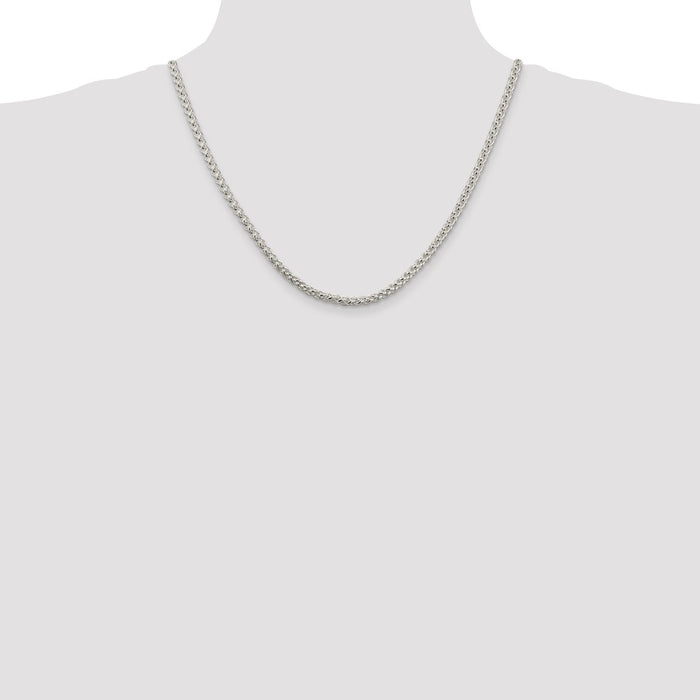 Buy 4mm Round Spiga Chain in Sterling Silver | Stylish & Affordable Jewelry-4