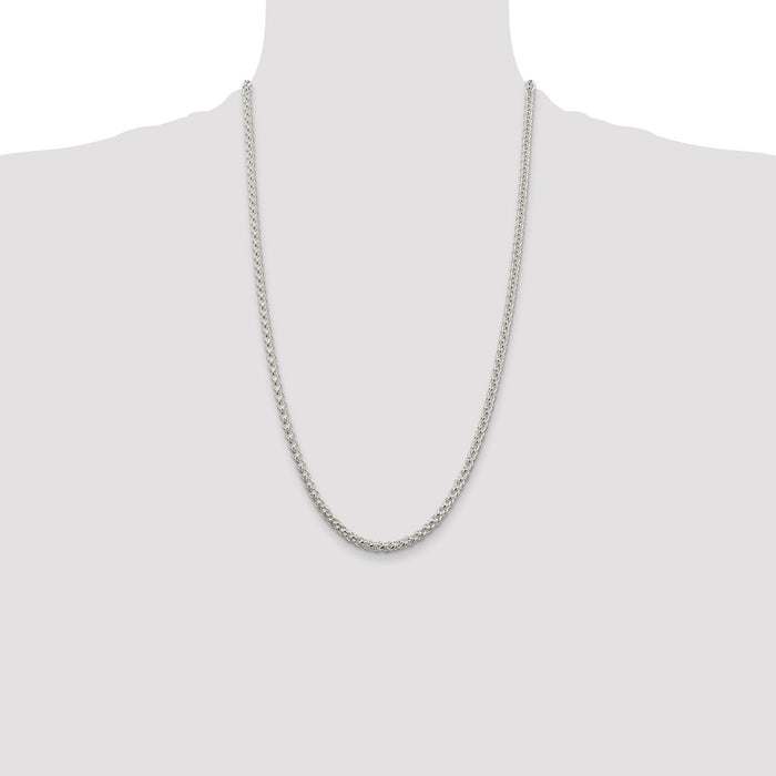 Buy 4mm Round Spiga Chain in Sterling Silver - Stylish & Affordable Jewelry-4