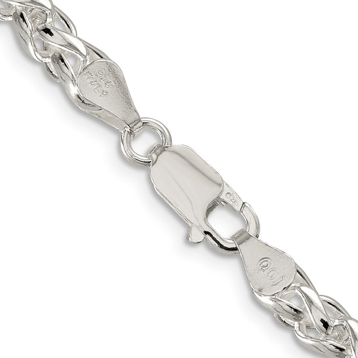 High-quality 5mm Round Spiga Chain in Sterling Silver | Stylish & Affordable-3