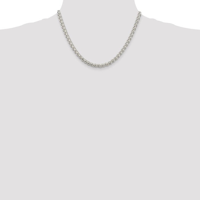 Buy 5mm Round Spiga Chain in Sterling Silver - Stylish & Affordable Jewelry-4